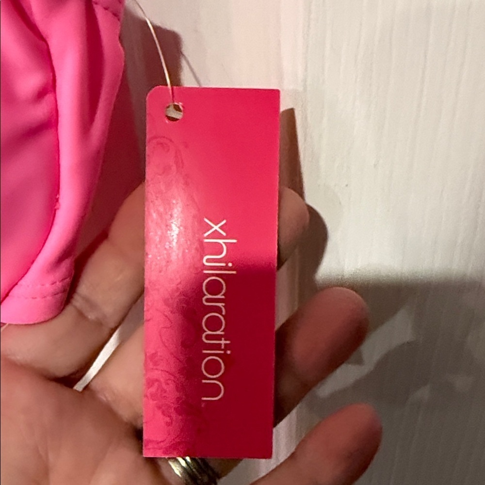 Xhilaration Bright Pink Swim Top - Picture 2 of 4